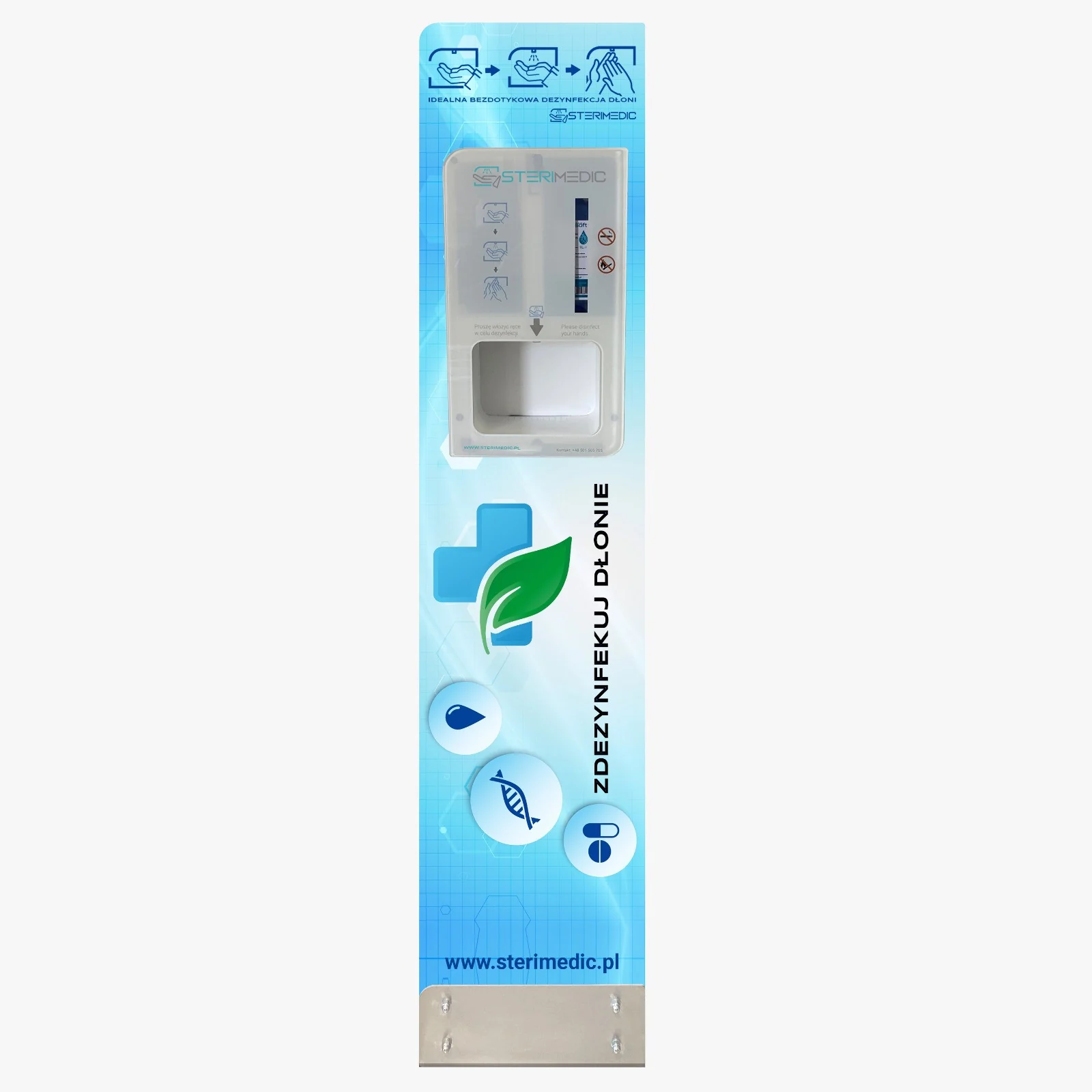 Eine Händedesinfektionsstation für Apotheken